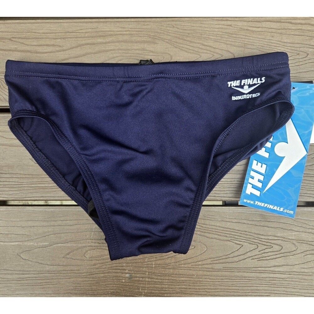 TYR The Finals Enduro Stretch Solid Navy Splice Racer Briefs, Men Boy SZ 30 NEW